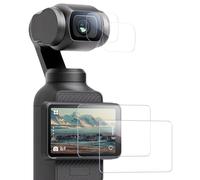 Desenda 2 PCS Lens Protectors + 2 PCS Screen Protectors for DJI Osmo Pocket 3, Ultra HD 9H Tempered Glass Sensitive Touch DJI Osmo Pocket 3 Screen Protector Anti-Scrach Anti-Bubble