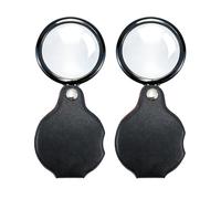 Desenda 2 PCS Pocket Magnifying Glasses with Rotating Protective Sheath, Handy Folding Magnifier Mini Magnifying Lens Magnify Glass for Senior Reading Small Print Label