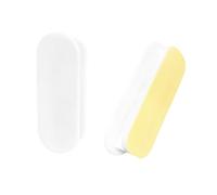 Desenda 2 PCS Self-Adhesive Push-Pull Handles No-Drilling Cupboard Pulls Plastic Stick-on Handles for Cabinet, Drawer, Closet, Window, Glass Sliding Door (White)