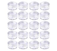 Desenda 20PCS 5ml Clear Sample Pots Empty Small Travel Containers Leak Proof Refillable Cosmetic Jars Makeup Sample Containers with Lid, Storage Pot for Lip Balm Scrub DIY Cosmetic