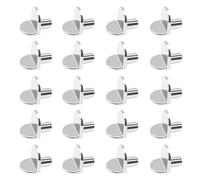 Desenda 20pcs 5mm Shelf Support Pegs L Shape Solid Metal Furniture Shelf Bracket Pegs Pins for Kitchen Cabinet Bookcase Closet Wardrobe Cupboard Wood Glass Shelves Supports - Silver