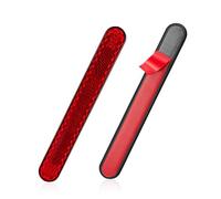 Desenda 2pcs Motorcycle Reflectors, Stick-on Red Reflectors for Car, Bike