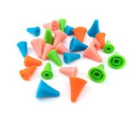 Desenda 30 PCS Knitting Needle Point Protectors, 2 Sizes Colorful Needle Tip Stoppers for Knitting Sewing DIY Art (15 PCS Small + 15 PCS Large)