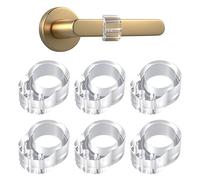 Desenda 6 PCS Door Handle Bumpers, 17 MM Flexible PVC Wall Protectors Clear Invisible Door Stoppers Buffer for Stop Wall Furniture Damage