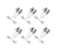 Desenda 6 Sets Trouser Fasteners Hook and Bar Silver Hook and Eye Sew On Eye Fastener Closures for Repairing Trousers, Bra, Dress, Sewing DIY Crafting