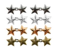 Desenda 8 Pairs Star Jean Waist Tighteners No Sewing Pants Clips Pant Waist Tightener for Jeans, Skirts, Sleeves, Sweaters Clothing Accessories (4 Colors)