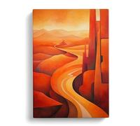 Desert Abstract Art Canvas Print | Gallery Wrapped 30mm Frame Wall Art | 30x20 inches | Ready to Hang | Abstract Landscape Picture | Living Room Bedroom Lounge Office