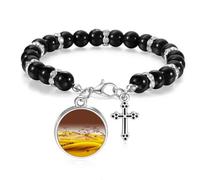 Desert Along The Way to The Silk Road Map Beaded Bracelet Boho Jewelry