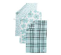 Desert Aqua || 3 Pack|| Not Your Ordinary Kitchen Towel || Dish Towels || Waffle Weave Microfiber || Tea Towels || Highly Absorbent || Hanging Loop || Dish Cloths (Aqua)