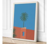 Desert Architecture Canvas Wall Art Print 24x16 Inch