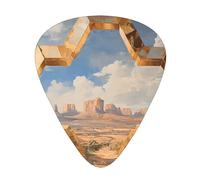 Desert Architecture Guitar picks in thin, medium, and thick sizes, 12-piece set, suitable for electric guitar and various instruments