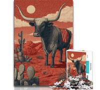 Desert Bison Jigsaw Puzzles for Teenagers 1000 Piece,Educational Games Wall Decoration Unique Birthday And Xmas Gifts 50x75cm