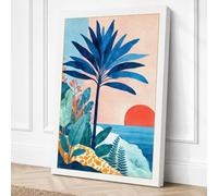 Desert Bloom at Sunset Canvas Wall Art Print 18x12 Inch (46 x 30 cm)