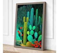 Desert Bloom Botanical Canvas Wall Art Print 24x16 Inch