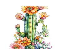 Desert Bloom Light Switch Cover Plates/Outlet Covers, Vibrant Floral Cactus Decor for Spring and Summer Wall Accents, Thermoplastic Wall Plates, Standard Size Double Toggle