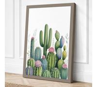 Desert Bloom Study Botanical Canvas Wall Art Print 18x12 Inch (46 x 30 cm)