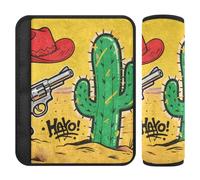 Desert Cacti Yelloow Abstract 2 pcs seat Belt Cushion Shoulder Strap, Stop seat Belt Cutting into Neck, seat Belt Shoulder for Van