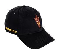 Desert Cactus Arizona State University Baseball Hat ASU Sun Devils Brimmed Embroidered Hats Cap Adjustable Cloth Strap Adult, Black, One size