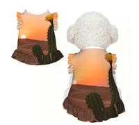 Desert Cactus Bloom XS Pet Apparel for Small Dogs-Cute Summer Outfit for Puppy, Soft Breathable Pet Clothes for Cat
