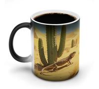 Desert Cactus Color Changing Mug Heat Changing Coffee Mugs Funny Heat Activated Mug Ceramic Magic Cup Novelty Coffee Mugs 12 Oz Unique Tea Cup Birthday Gift for Women Men