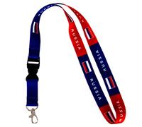 Desert Cactus Country of Russia Flag Lanyard for Keys Keychain Souvenir Russian