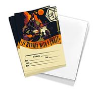 Desert Cactus Dungeons & Dragons D&D Invitations Invites Happy Birthday Cards 10 Count With Envelopes Doughnut Boys Girls Kids Party (Style B)
