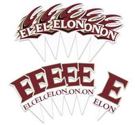 Desert Cactus Elon University Cupcake Topper and Cake Toppers Set - EU Phoenix 25 Pcs Party Supplies, Decorations and Favors