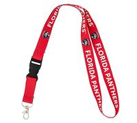 Desert Cactus Florida Panthers NHL National Hockey League Car Keys ID Badge Holder Lanyard Keychain Detachable Breakaway Snap Buckle (Lanyard 1 - Red), Multicolored, One size