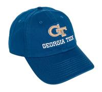 Desert Cactus Georgia Institute of Tech Baseball Hat Yellow Jackets Brimmed Embroidered Cap Adjustable Cloth Strap Type B, Blue, One size