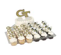 Desert Cactus Georgia Tech Cupcake Topper and Cake Toppers Set - GT Yellow Jackets 25 Pcs Party Supplies, Decorations and Favors