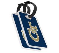 Desert Cactus Georgia Tech Luggage Tag - Official GT Yellow Jackets 2 Pack Travel ID Label for Suitcases, Bags, and Carry-Ons (2-Pack Acrylic Luggage Tag A)