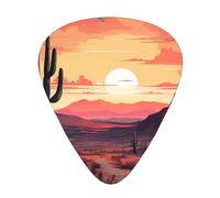 Desert Cactus Guitar picks in thin, medium, and thick sizes, 12-piece set, suitable for electric guitar and various instruments