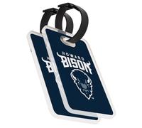 Desert Cactus Howard University Luggage Tag - Official HU Bison 2 Pack Travel ID Label for Suitcases, Bags, and Carry-Ons (2-Pack Acrylic Luggage Tag A)
