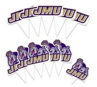 Desert Cactus James Madison University Cupcake Topper and Cake Toppers Set - JMU Dukes 25 Pcs Party Supplies, Decorations and Favors