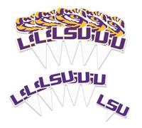 Desert Cactus Louisiana State University Cupcake Topper and Cake Toppers Set - LSU Tigers 25 Pcs Party Supplies, Decorations and Favors