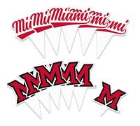 Desert Cactus Miami University (Ohio) Cupcake Topper and Cake Toppers Set - MU RedHawks 25 Pcs Party Supplies, Decorations and Favors