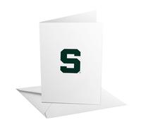 Desert Cactus Michigan State University 5x7 Inch Greeting Card Spartans MSU Single Folded Cardstock with Envelope Party Celebration (Design D - Birthday)