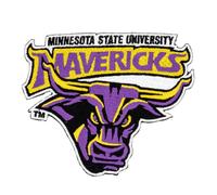 Desert Cactus Minnesota State University, Mankato Patch - Embroidered Iron On/Sew On Applique for Blazers, Jackets, Backpacks, Bags & Hats - MSU Mavericks (Patch B)