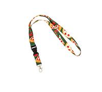Desert Cactus Pizza Food Lanyard Badge ID Car Keys Keychain Souvenir Holder Nurse Doctor Teacher Office Detachable Breakaway Snap Buckle (Design 3)