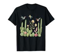 Desert Cactus Southwest Vintage Saguaro Cactus Floral Birds T-Shirt