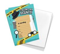 Desert Cactus Spy Happy Birthday Invitations Style 2 Invite Cards (10 Count) with Envelopes Boys Girls Kids Party (10ct)