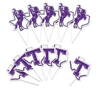 Desert Cactus Tarleton State University Cupcake Topper and Cake Toppers Set - TSU Texans 25 Pcs Party Supplies, Decorations and Favors