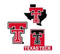 Desert Cactus Texas Tech University Acrylic Magnet 3 Pack TTU Red Raiders Decorative Design Officially Licensed (Magnet Set B)