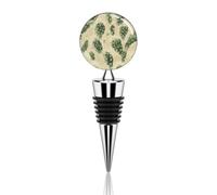 Desert Cactus Thorns Landscapes Decorative Wine Stoppers Bottle Sealer | Zinc Alloy Corks Reusable Plug for Keeping Wine Champagne with Grip Top