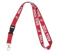 Desert Cactus University of Alabama Crimson Roll Tide Lanyard Car Keys ID Badge Holder Keychain Detachable Breakaway Snap Buckle (Red Roll Tide)