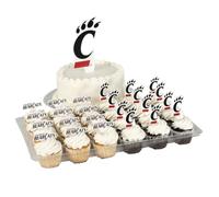 Desert Cactus University of Cincinnati Cupcake Topper and Cake Toppers Set - UC Bearcats 25 Pcs Party Supplies, Decorations and Favors