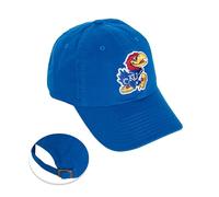Desert Cactus University of Kansas Baseball Hat Jayhawks KU Brimmed Embroirderd Hats Cap Adjustable Cloth Strap Adult (Style A1) Blue, Blue, One size