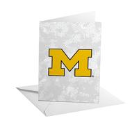 Desert Cactus University of Michigan and Operation Hat Trick 5x7 Inch Greeting Card UM Wolverines and OHT Single Folded Cardstock with Envelope Party Celebration (5x7 Card A)