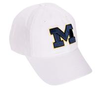 Desert Cactus University of Michigan Baseball Hat UM Wolverines Brimmed Embroidered Cap Adjustable Cloth Strap Adult Type A, Black, One size