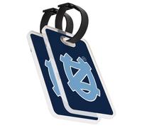Desert Cactus University of North Carolina Luggage Tag - Official UNC Tar Heels 2 Pack Travel ID Label for Suitcases, Bags, and Carry-Ons (2-Pack Acrylic Luggage Tag A)